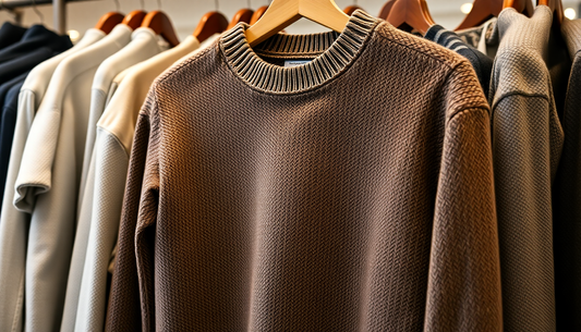 A cozy men's winter sweatshirt displayed 