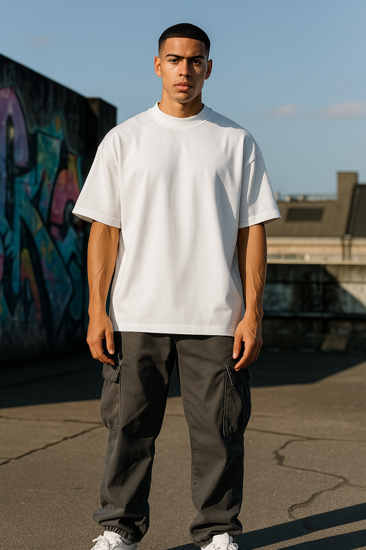 Hyraa Club Classic White Oversized T-Shirt Hyraa Club