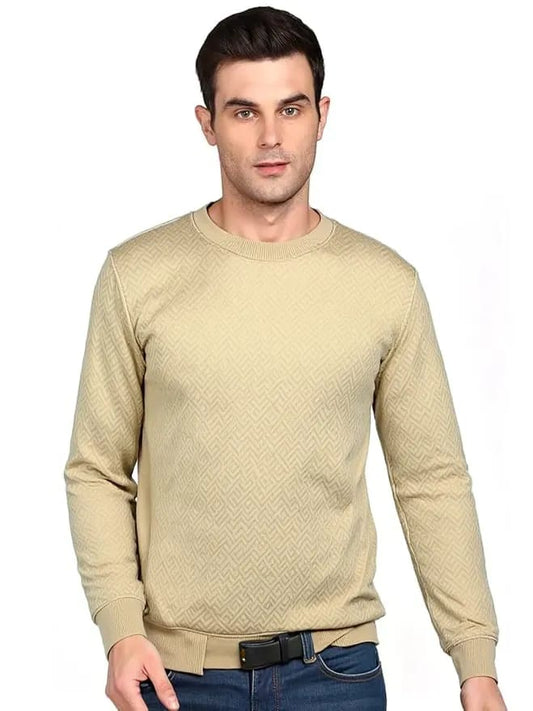 Men’s Beige Sweatshirt – Premium Cotton Blend | Soft, Stylish &amp; Comfortable Winter Wear Hyraa Club