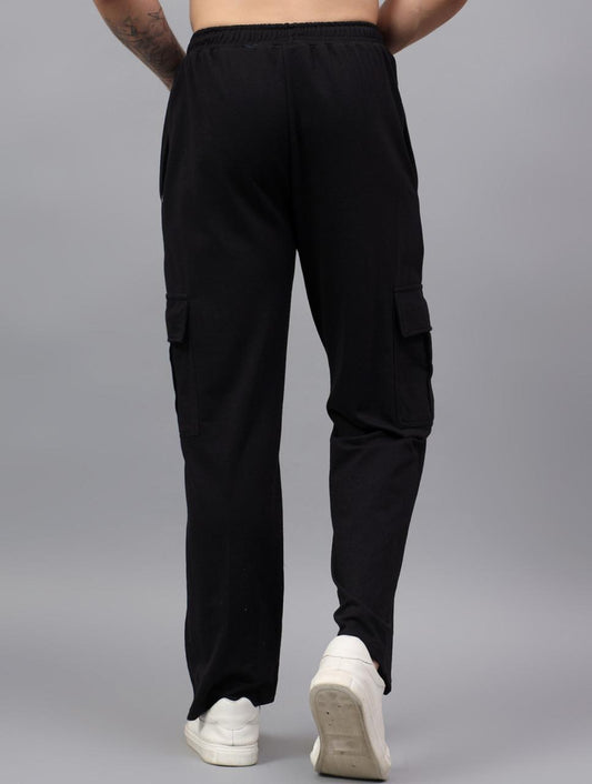 Hyraa Club Black Track Pants for Men || Men Track Pants || Men Stylish Track Pant || Cargo Track Pant for Men || Track Pant with Multiple Pockets Hyraa Club