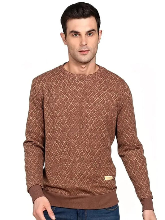 Men’s Brown Sweatshirt – Premium Cotton Blend | Soft, Stylish &amp; Comfortable Winter Wear Hyraa Club